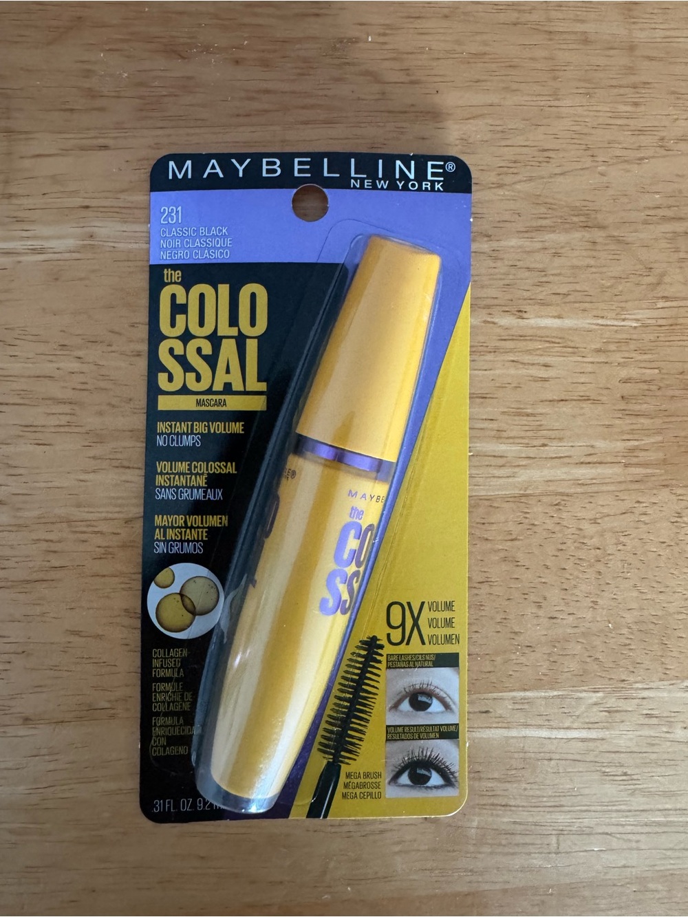 Maybelline Colossal Mascara - Classic Black in Yellow Packaging
